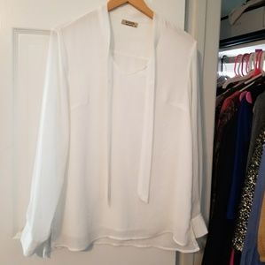 White sheer blouse
